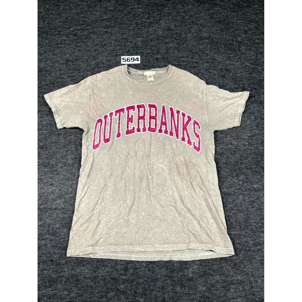 Altar'd State T Shirt Men XS Gray Outer Banks Print Cotton Short Sleeve Pullover